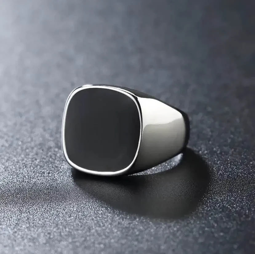 Black Square Ring For Men