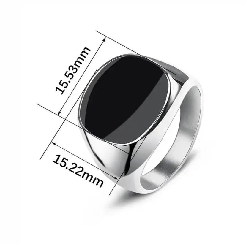 Black Square Ring For Men