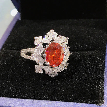 Close-up of princess-cut ruby on adjustable 925 silver ring – Best Jewelry Store Online in Pakistan