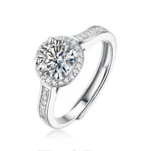 1 carat moissanite ring price - women fashion jewelry