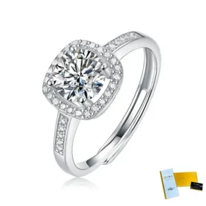 1 carat moissanite ring