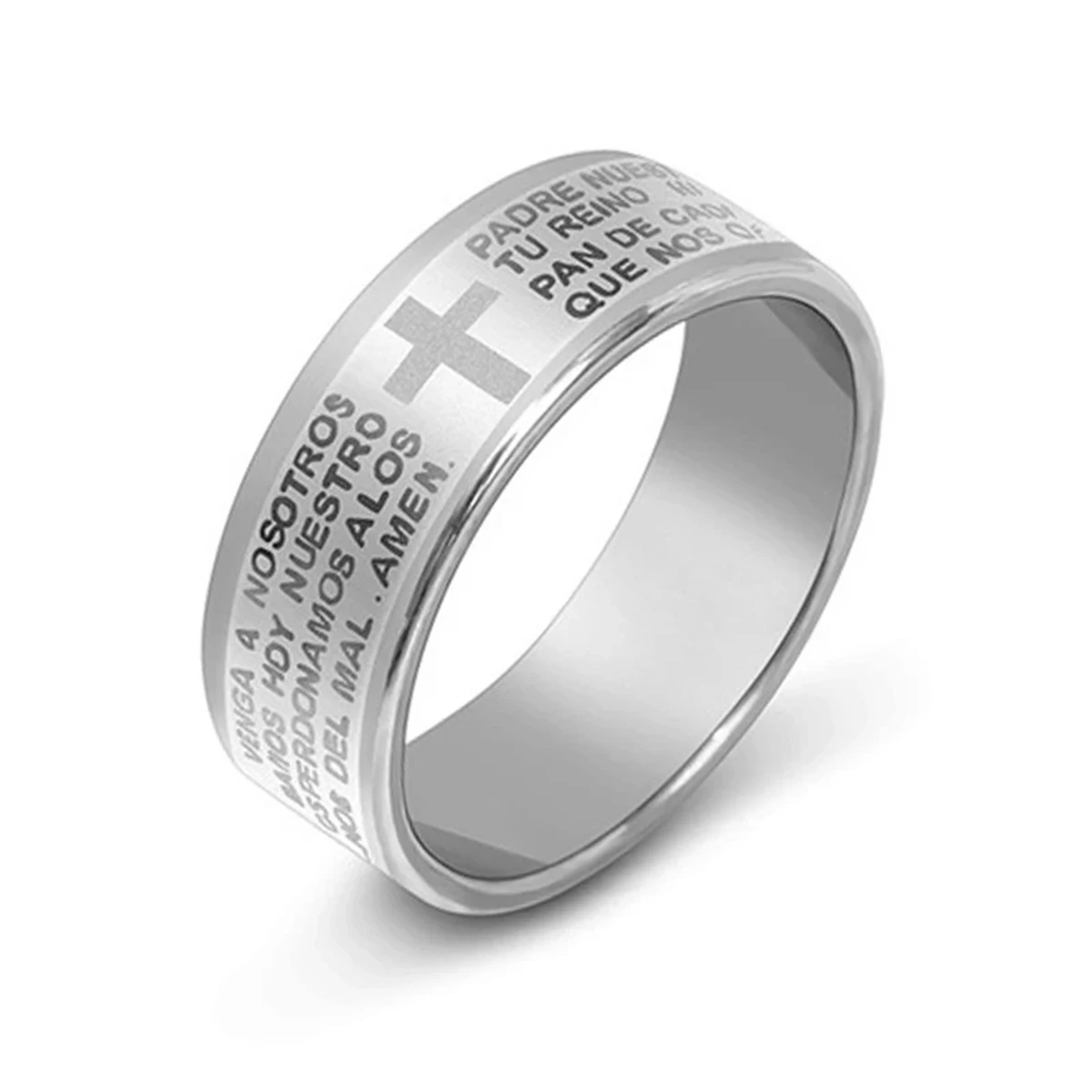 Stainless Steel Cross Ring