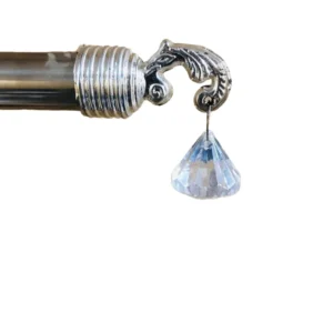 Chrome Crystal Rod Ends Holder