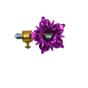 Chrome Flower Curtain Rod Holder