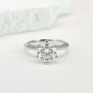 1 Carat Moissanite Ring - women promise rings