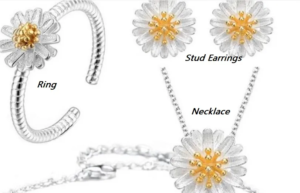 925 Silver Stamped jewelry set