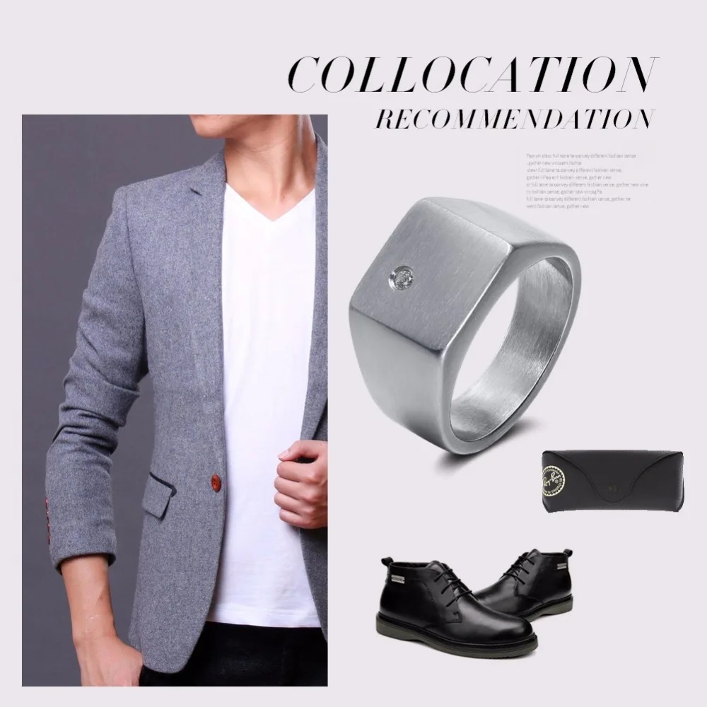 solid 316l stainless steel men ring – plain biker ring, classical simple blank band, durable fashion jewelry pakistan