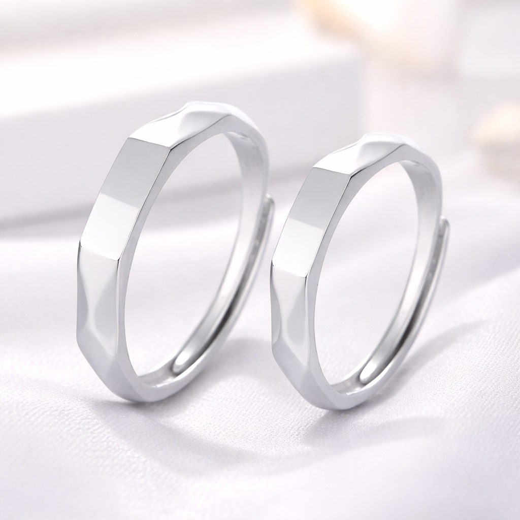 Couple rings Pakistan silver adjustable 925 plated copper rings for boys and girls