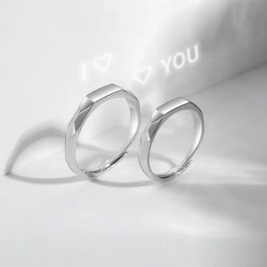 I Love You Rings Pakistan Copper Adjustable Silver Plated Rings