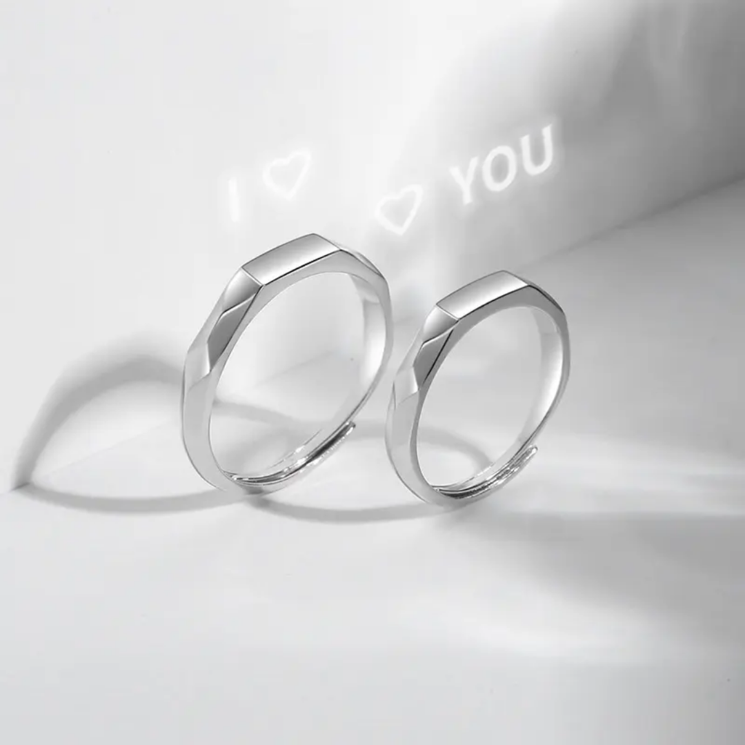 I Love You Rings Pakistan Copper Adjustable Silver Plated Rings