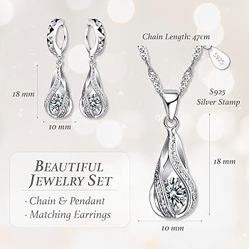 925 Silver Stamped jewelry set