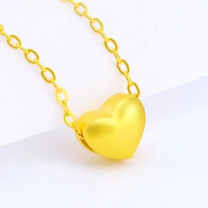 Elegant Gold Heart Pendant Necklace for Women in pakistan