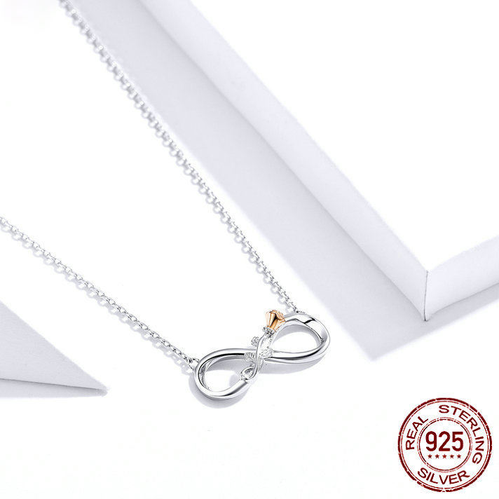 Infinity Rose 925 Silver Necklace for Women Pakistan - Image 3